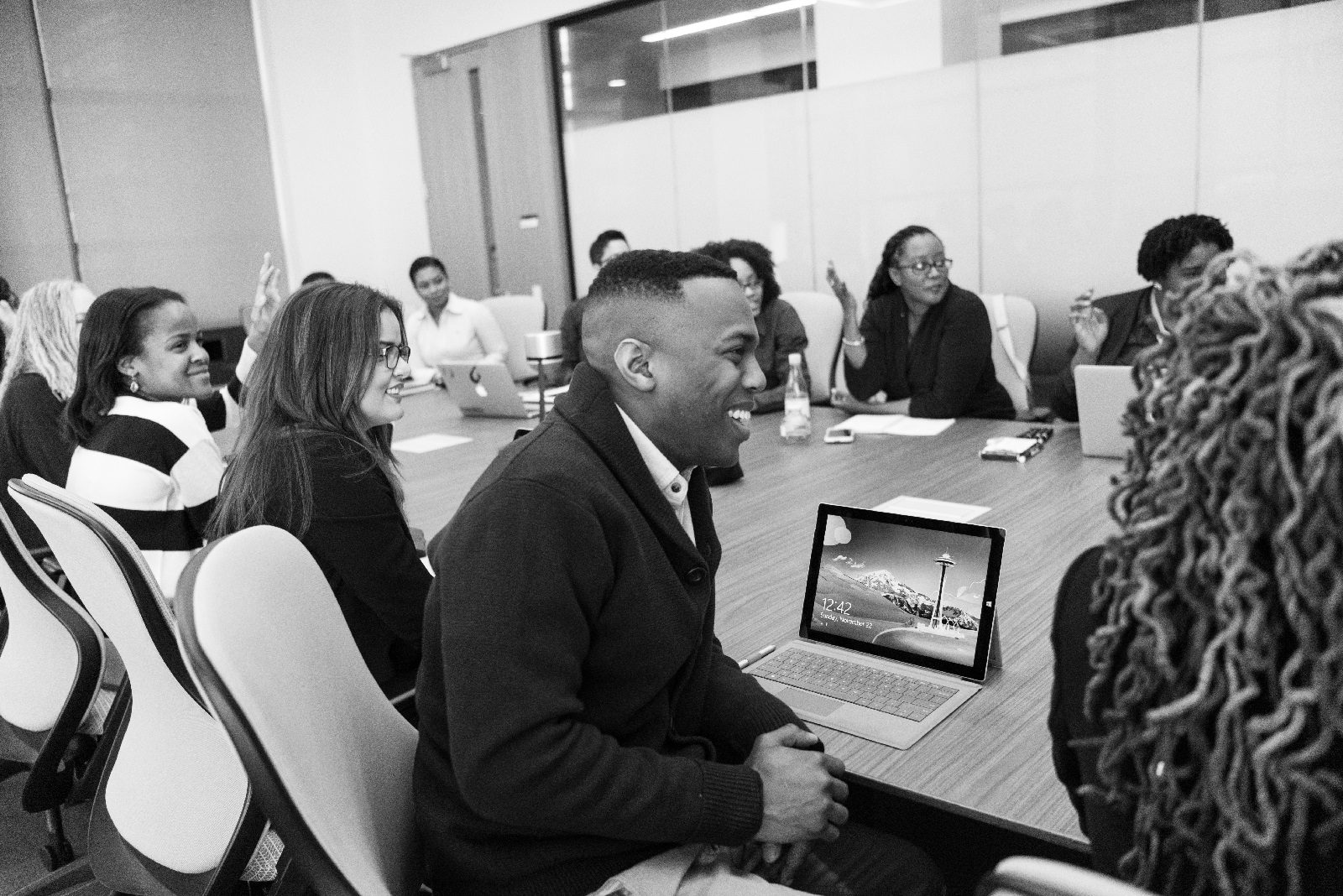 Colleagues in meeting