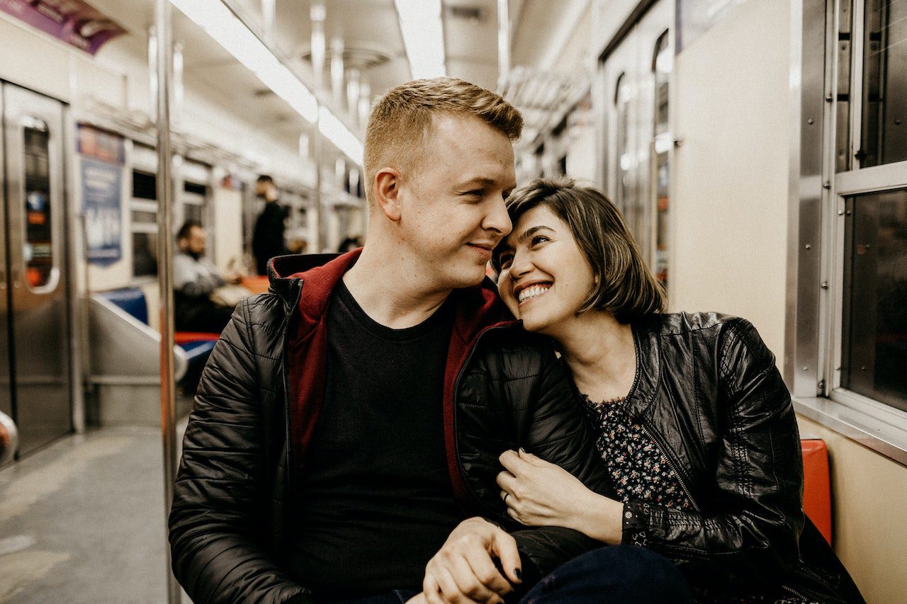 Couple sitting down
