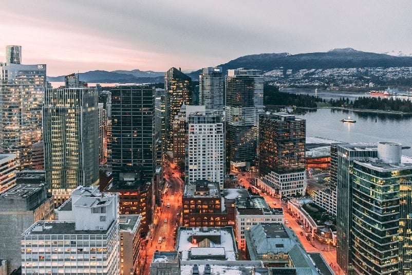 Aerial view of Vancouver