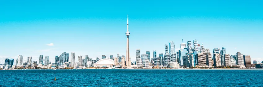 View of Canada on the horizon.