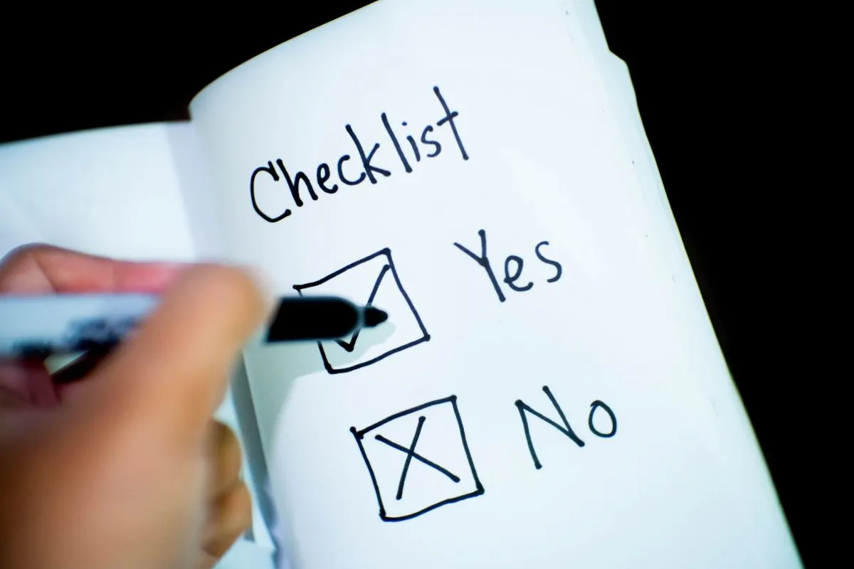 Open notebook wth two check boxes - yes or no.
