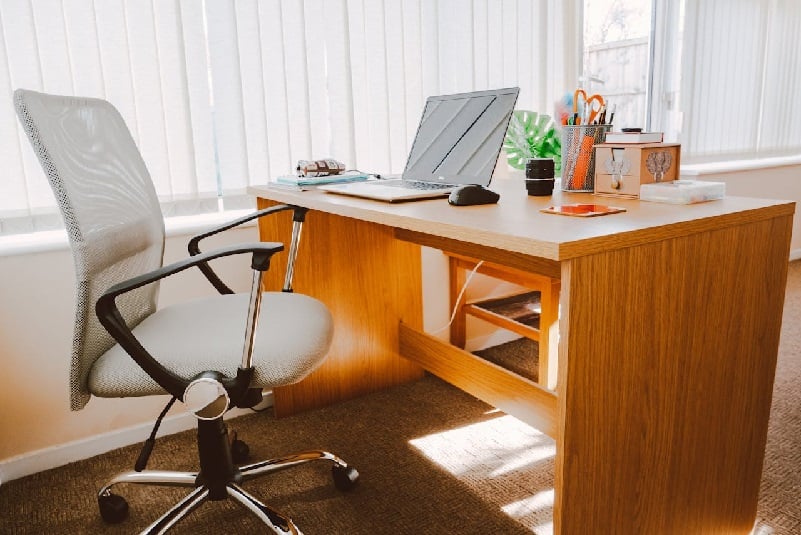 A work-desk for conducting business