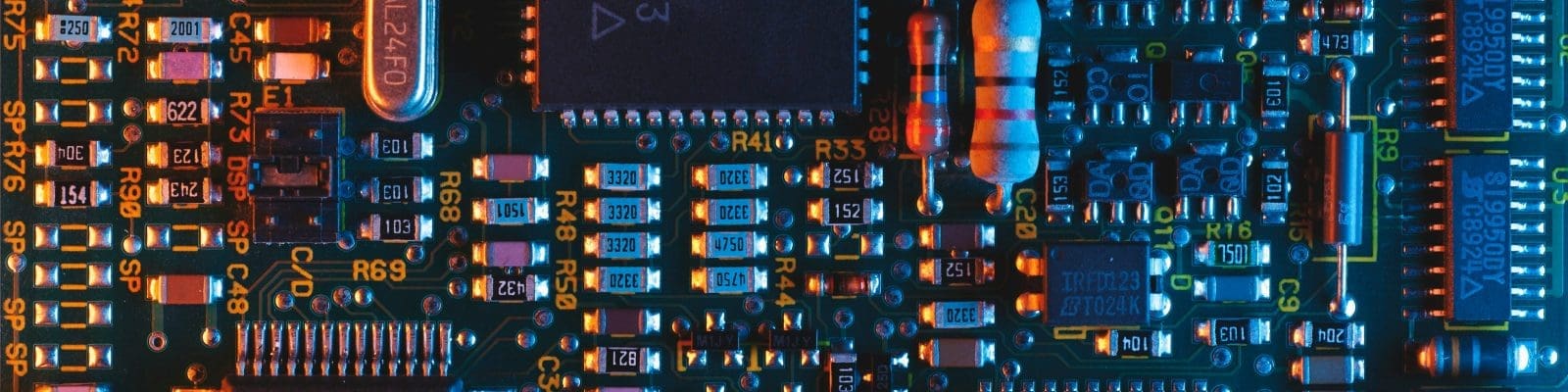 Close up of computer circuit