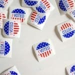 US election voted stickers