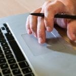 a person using a laptop