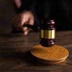 Judge's hammer and gavel
