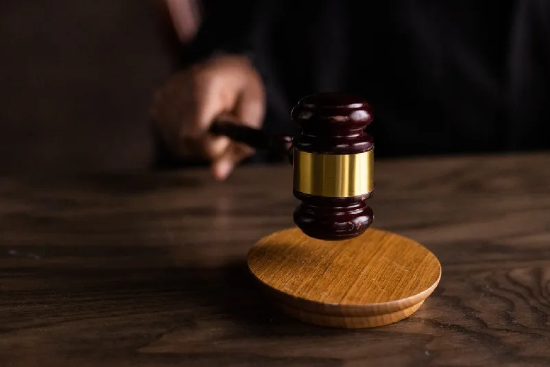 Judge's hammer and gavel